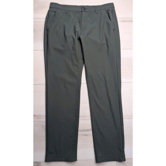 BYLT Pants Mens L 34x30 Green Straight Fit Stretch Performance Everyday Pant 2.0 - Picture 1 of 10